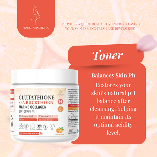 Glow Glutathione Sea Buckthorn Marine Collagen Powder - Orange Flavour